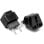 Adaptador Enchufe De Uk-us-au-asia A Enchufe Europeo  Negro