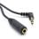 Cable Alargador Jack 3.5 Mm Acodado Dorado 0.50 M Negro
