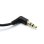 Cable Alargador Jack 3.5 Mm Acodado Dorado 0.50 M Negro