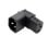 Adaptador Iec C14 A C13 Macho A Hembra Acodado 90 Grados  Negro