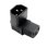 Adaptador Iec C14 A C13 Macho A Hembra Acodado 90 Grados  Negro