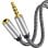 Cable Alargador Audio Textil 4 Pin Jack 3.5 Mm 5 M Plateado