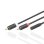 Cable De Audio Estereo 2x Rca Macho A Jack 3.5 Hembra Nylon 30 Cm Negro