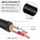 Cable De Audio Estereo 2x Rca Macho A Jack 3.5 Hembra Nylon 30 Cm Negro