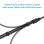Cable De Audio Estereo 2x Rca Macho A Jack 3.5 Hembra Nylon 30 Cm Negro