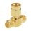 Adaptador Triple T Rf Rp-sma Hembra A 2x Rp-sma  Dorado