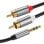 Cable Audio Estereo Jack 3.5 Macho - 2x Rca Macho Pro 5 M Negro