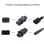 Adaptador Alimentacion C13 Hembra A C8 Macho  Negro