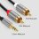 Cable Audio Estereo Jack 3.5 Macho - 2x Rca Macho Pro 2 M Negro