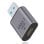 Adaptador Usb C Hembra A Usb Macho Aluminio 3.1  Plateado
