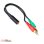 Adaptador Divisor De Auriculares Y Microfono 0.20 M Negro