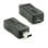 Adaptador Micro Usb Hembra A Mini Usb Macho  Negro