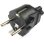 Adaptador De Conector Iec-60320 C5 A Schuko  Negro