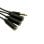 Cable De Audio Estereo 3x Jack 3.5mm Hembra A 3.5mm 0.50 M Negro