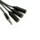 Cable De Audio Estereo 3x Jack 3.5mm Hembra A 3.5mm 4 Pin 0.50 M Negro