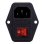 Conector Alimentacion C14 Ac Con Fusible Hembra  Negro 10 A