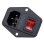 Conector Alimentacion C14 Ac Con Fusible Hembra  Negro 10 A