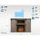 Chimenea Eléctrica Con Mueble Aparador Rustico  2000w
