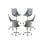 Packs Sillas - Pack 6 Sillas Blok Office - Gris Oscuro