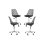 Packs Sillas - Pack 4 Sillas Mima Office - Negro