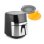 Innovagoods Ig827762 Pack Freidora De Aire Y Cesta De Silicona Plegable Negro 1700 W