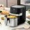 Innovagoods Ig827762 Pack Freidora De Aire Y Cesta De Silicona Plegable Negro 1700 W