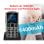 Téléphone portable Artfone A400 4G Basic pour seniors avec bouton SOS, blanc