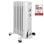 Ölradiator Clatronic RA 3735 1500W 7 Rippen Thermostat Überhitzungsschutz Rollen Weiß