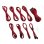 Kit cables ModMesh CableMod C-Series PRO CM-PCSI-FKIT-NKR-R rojo 8-pin(4+4) EPS12V para Corsair AXi/HXi/RM
