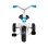 QPlay Elite Plus Blaues Dreirad, Stahlrahmen, Schiebestange, verstellbarer Gurt