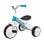 QPlay Elite Plus Blaues Dreirad, Stahlrahmen, Schiebestange, verstellbarer Gurt