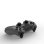 Kinsi Mando inalámbrico Bluetooth compatible PS4 batería 600mAh vibración doble motor antideslizante Gris
