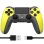 Kinsi Mando inalámbrico Bluetooth PS4 600mAh Dual Shock vibración material antideslizante Negro/Amarillo