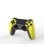 Kinsi Mando inalámbrico Bluetooth PS4 600mAh Dual Shock vibración material antideslizante Negro/Amarillo