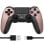Kinsi Joystick inalámbrico Bluetooth Compatible PS4 Vibración Dual Batería 600mAh Antideslizante Negro/Bronce