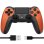 Kinsi Joystick inalámbrico compatible con PS4 Bluetooth doble vibración batería 600mAh antideslizante Negro/Naranja