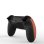 Kinsi Joystick inalámbrico compatible con PS4 Bluetooth doble vibración batería 600mAh antideslizante Negro/Naranja