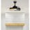 Ventilador de techo Fabrilamp DANI MINI 214491388 DC LED 6 velocidades cuero aspas plegables