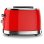 Tostadora Sogo TOS-SS-5460 Acero Inoxidable Roja 850W Doble Ranura Ancha 6 Niveles