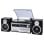Tocadiscos Trevi TT 1072 Direct Drive Semiautomático 3 Velocidades CD/Cassette/Radio/USB/SD Negro Plata