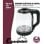 Herkules Elektrischer Wasserkocher 1,8 L 1500 W Schwarz Transparent