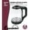 Herkules Elektrischer Wasserkocher 1,8 L 1500 W Schwarz Transparent