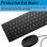 Teclado HP 320MK de membrana com rato USB com fio preto e tecla Copilot