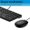 Teclado HP 320MK de membrana com rato USB com fio preto e tecla Copilot