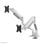 Support Bureau Neomounts DS70S-950WH2NEXT pour Moniteurs Double Écran 17-35" Ajustable