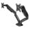 Support double écran Lindy 40706, 6,5 kg, 27 pouces, en aluminium, noir