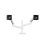 Soporte de Monitor Ergotron LX Series 45-492-216 Doble Apilado 18kg Ajuste Altura Blanco
