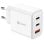 Carregador PcCom Essential 2x USB-C 30W + USB-A 3.0 Branco