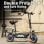 Scooter elétrica iScooter F2 500W, banco rebatível de 10", 36V 7,8Ah, autonomia de 30km, cinzento
