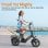 Bicicleta eléctrica HillMiles Mile 1 250W 60Km Autonomía Plegable Suspensión 7 Velocidades 14"
